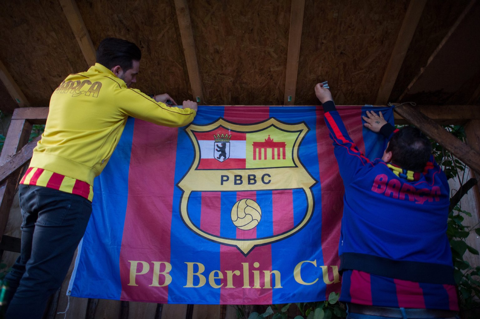 Das Banner des Vereins "PBBC".