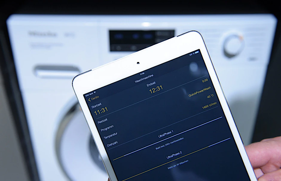 "Edition Connect" heißt das System des Elektrogeräteherstellers Miele, das über eine App den Füllstand des Reinigungsmittel anzeigen kann.