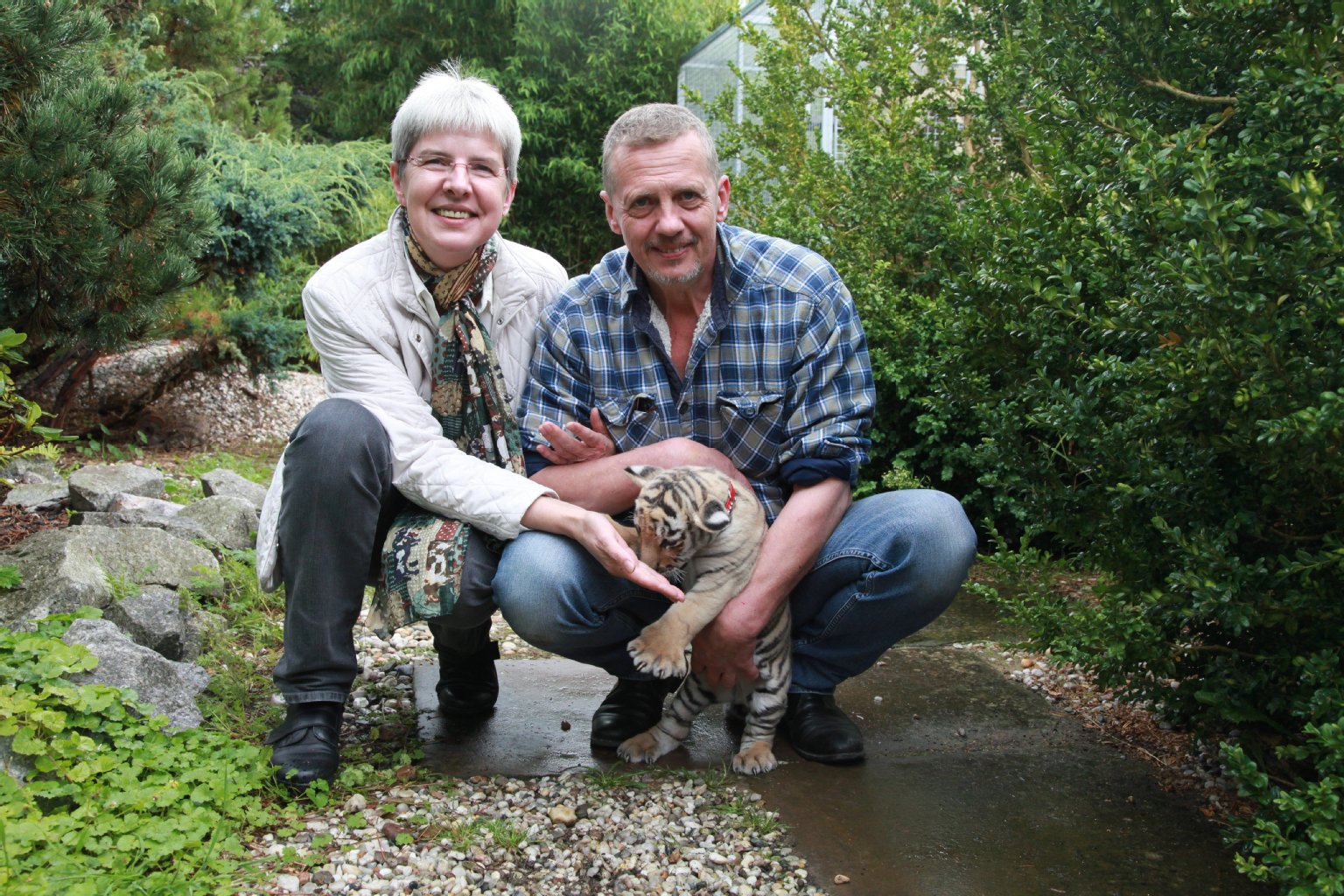 Zwei Tierärzte und ein Tiger: Doris Tesch mit Diego bei Renato Rafael ...