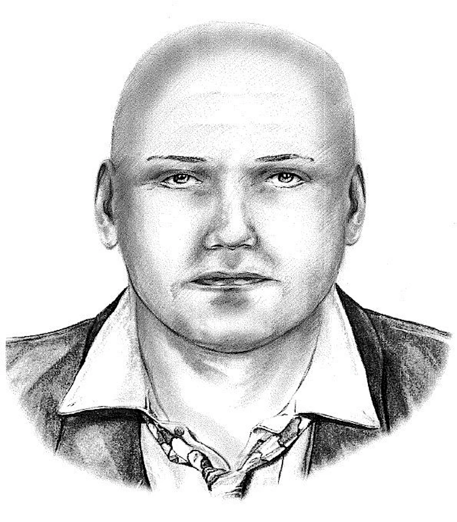 Mit diesem Phantombild sucht die Polizei nach dem Gangster