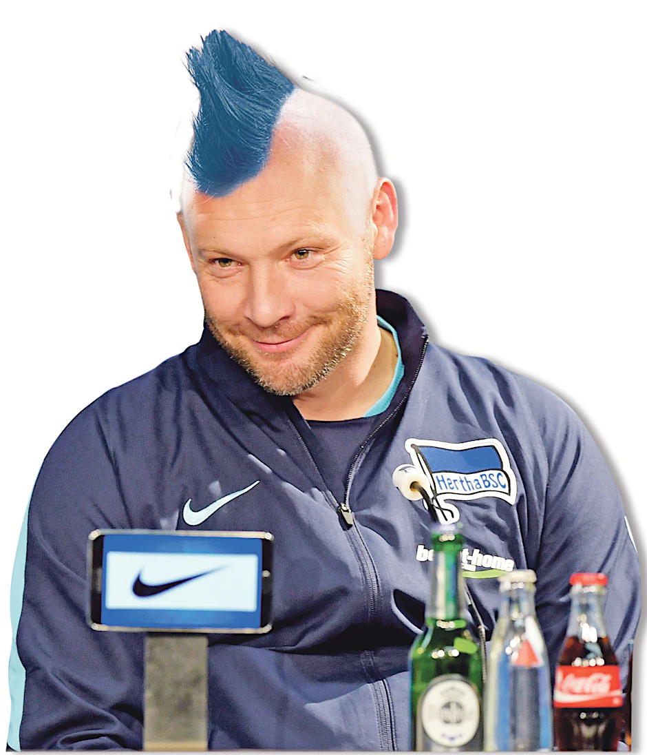Sieht Pal im Mai so aus? Wenn er mit Hertha den Pokal gewinnt, will er sich einen Irokesen rasieren und den blau färben lassen.  