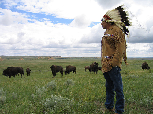 Henry Red Cloud. Auf Vortragsreihen wirbt er um Hilfe für die Reservate