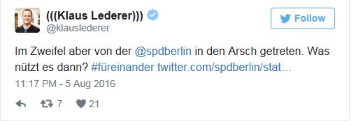 Oma Anni ist SPD-Wählerin. Eine Tatsache, durch die sich Linken-Chef Klaus Lederer provoziert fühlt. 