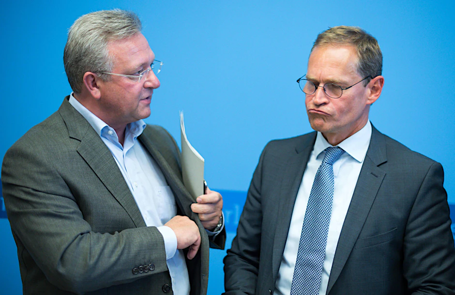 Innensenator Frank Henkel (CDU) und Michael Müller (SPD), Regierender Bürgermeister von Berlin