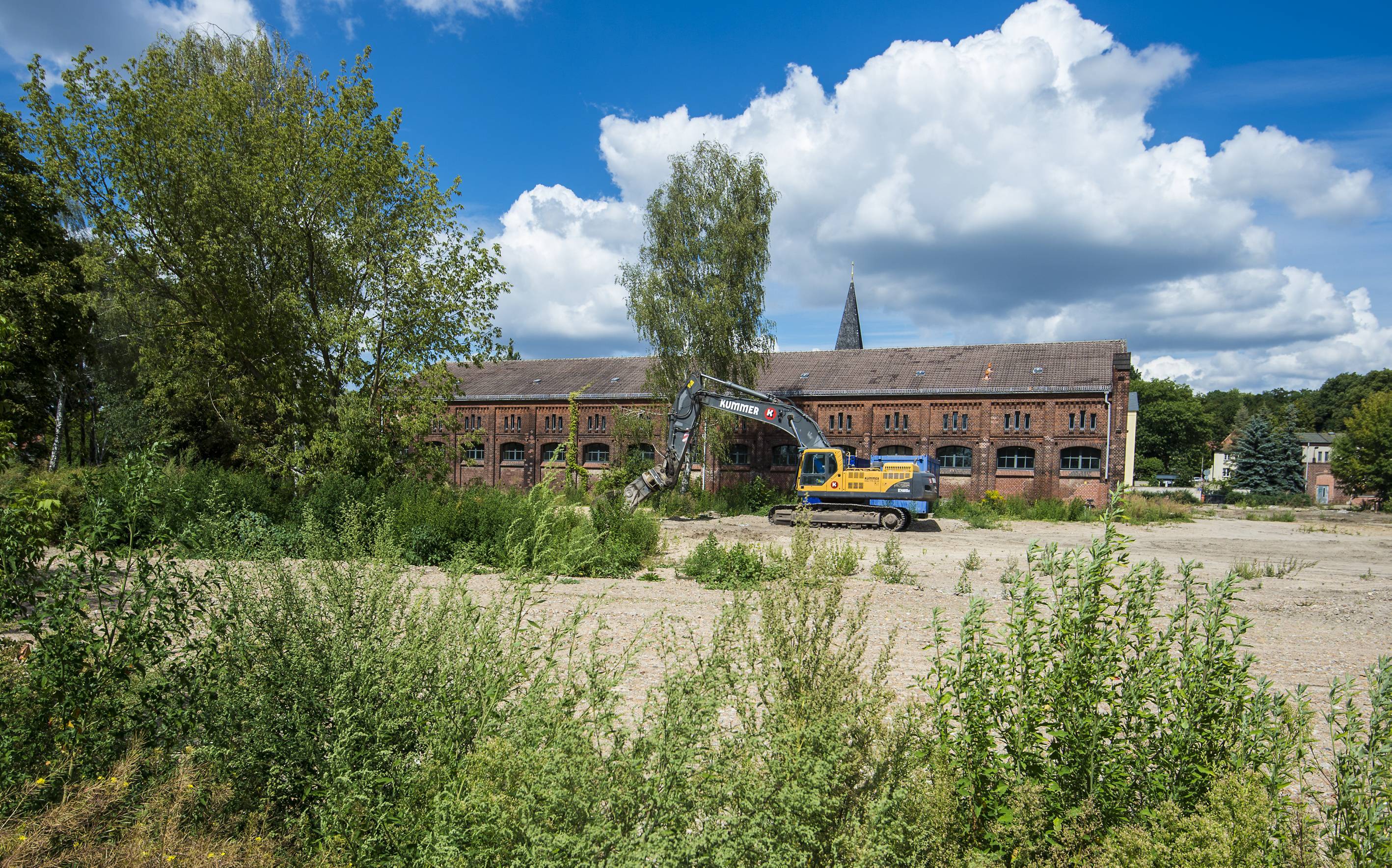 Auf dem Gut Biesdorf befindet sich die größte Baustelle im Bezirk –  für 481 Wohnungen.  