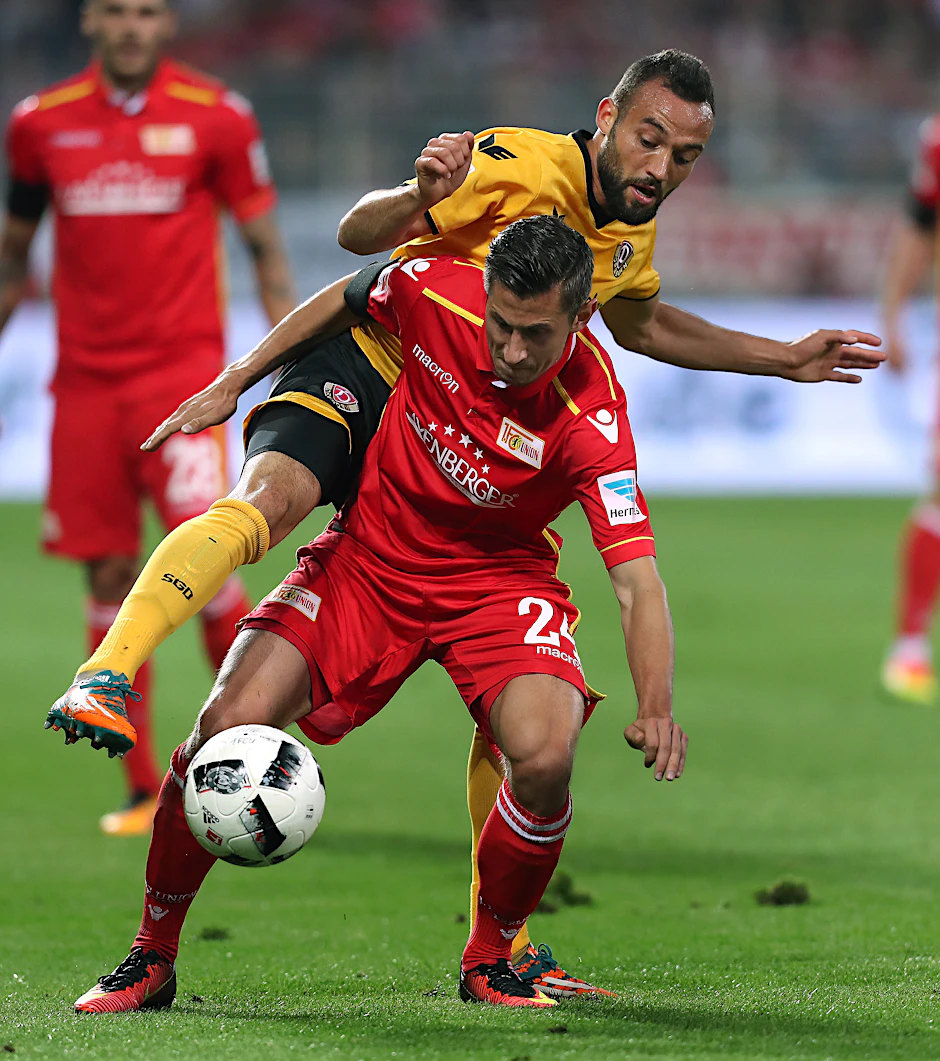Eiserner Kämpfer! Steven Skrzybski beim 2:2 gegen Dresden.