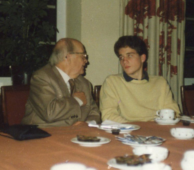 Großvater mit  Enkel Lorenz (damals 16 Jahre).