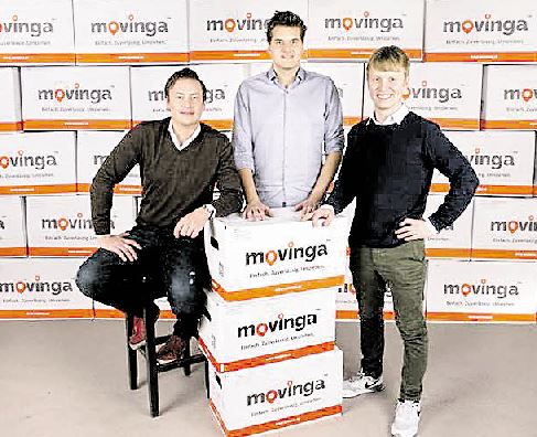 Die Gründer Finn Age Hänsel, Chris Maslovski und Bastian Knutzen (v. links).
