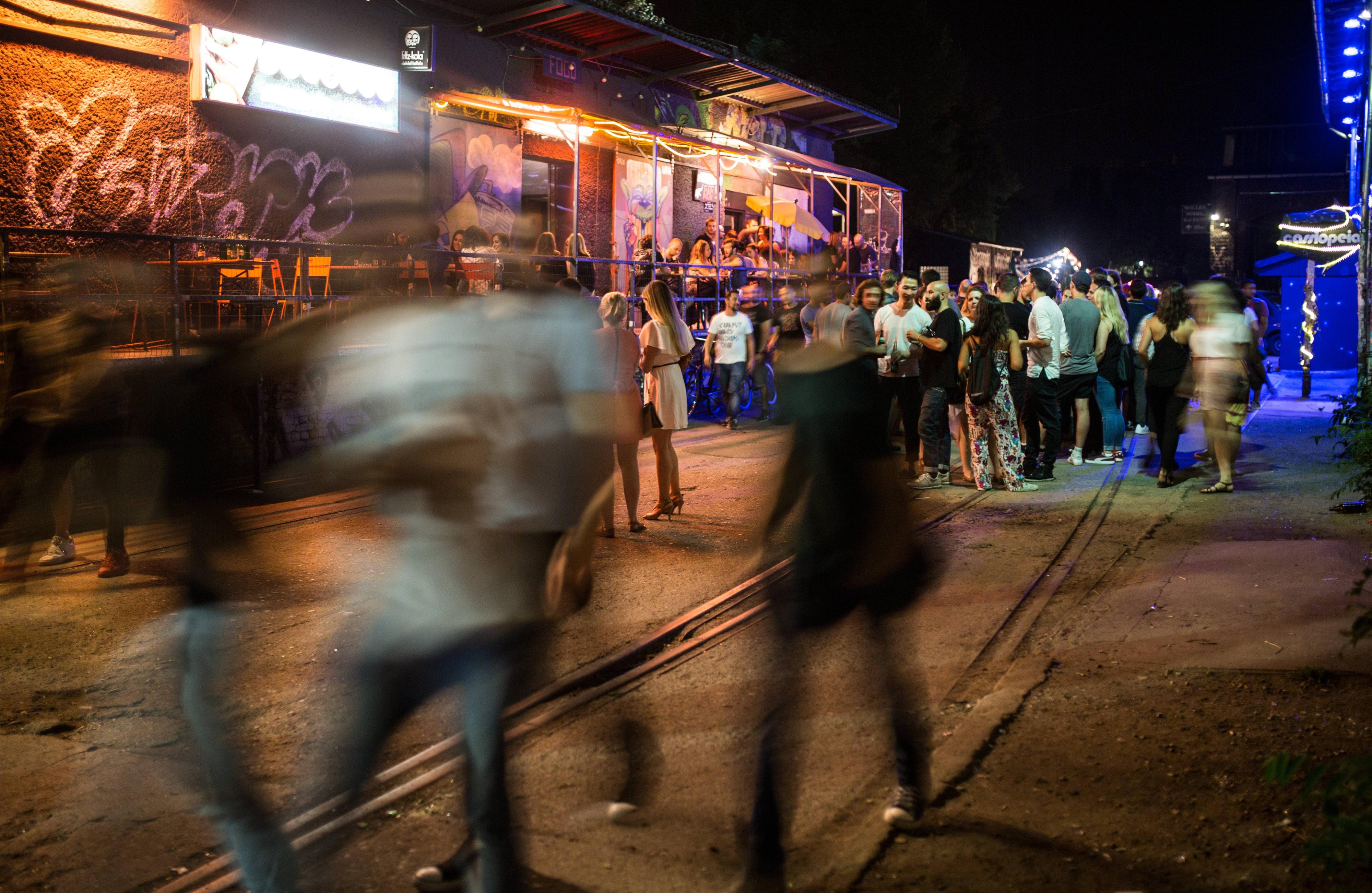 Eine wilde Nacht am RAW-Gelände in Berlin-Friedrichshain