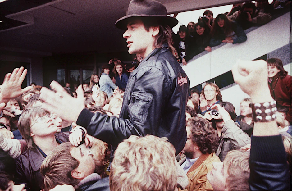 So war es 1983: Udo Lindenberg vorm Auftritt im Palast der Republik.