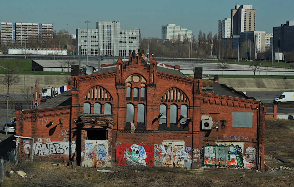 Die Ruine des alten Schlachthofs.