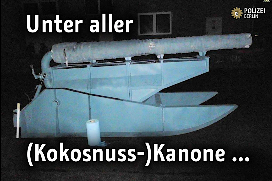 Dieses Bild postete die Polizei nach dem skurrilen Vorfall auf Twitter und Facebook.
