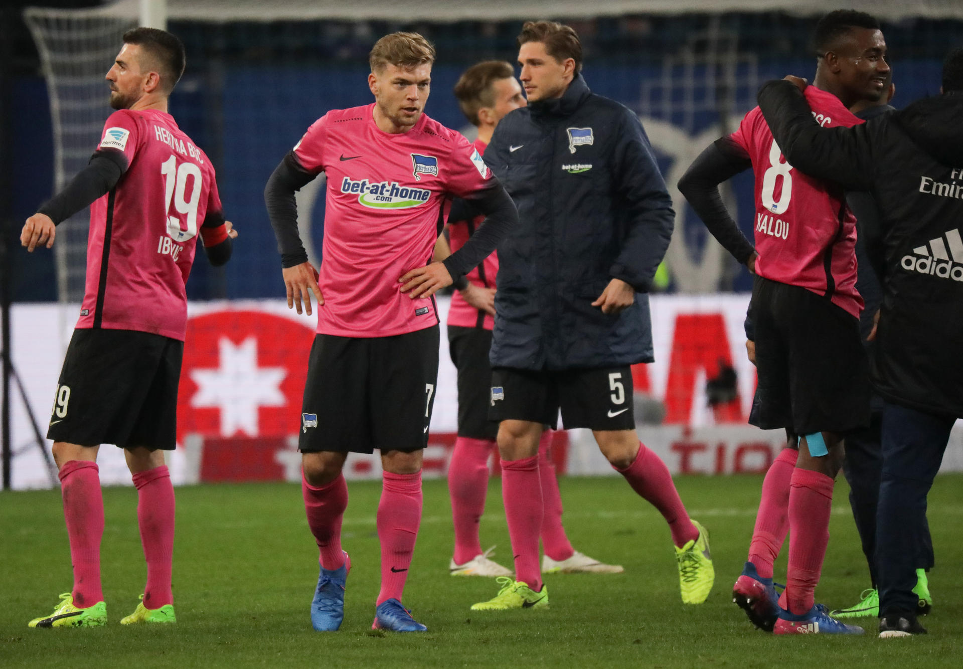 Ratlose Gesichter bei den Herthanern nach Spielschluss.