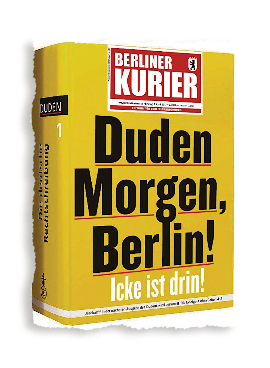 Unsa famoset „Icke“ is im dicken jelben Rechtschreib-Schmöker.