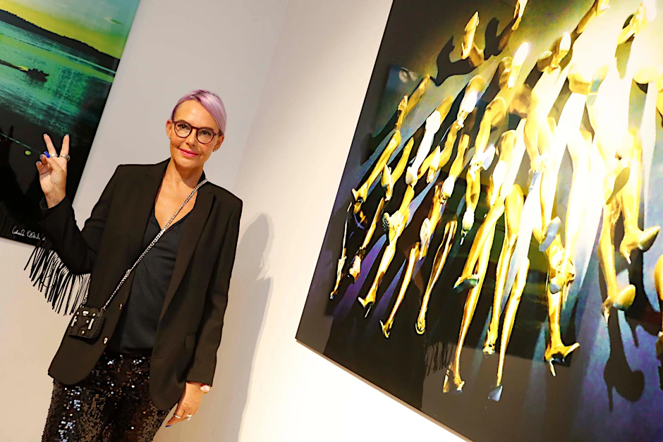 Natascha Ochsenknecht bei der Vernissage mit eigenen Fotografien in der Galerie Art Z in Berlin.