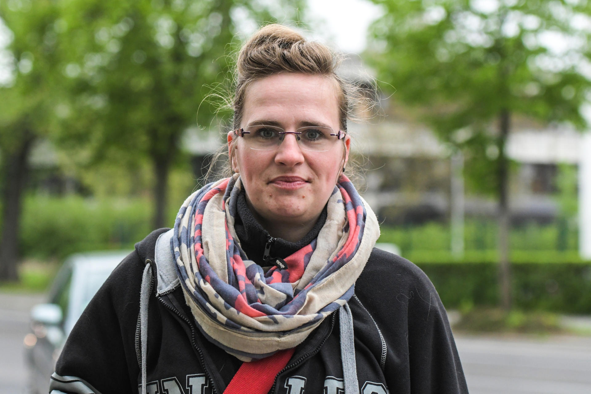Jana Härtel hat sich mittlerweile an den „grausigen Anblick“ gewöhnt, sagt sie. Schön findet sie den Schandfleck trotzdem nicht.