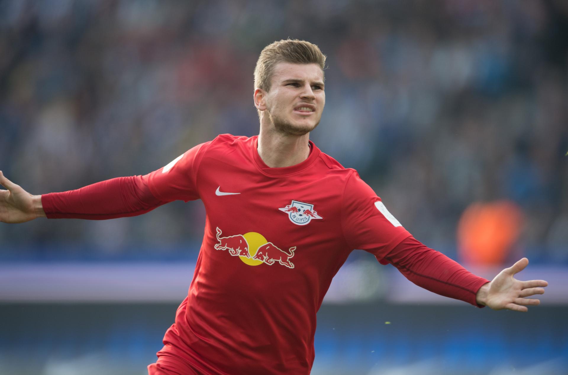 Timo Werner jubelt über sein 1:0.