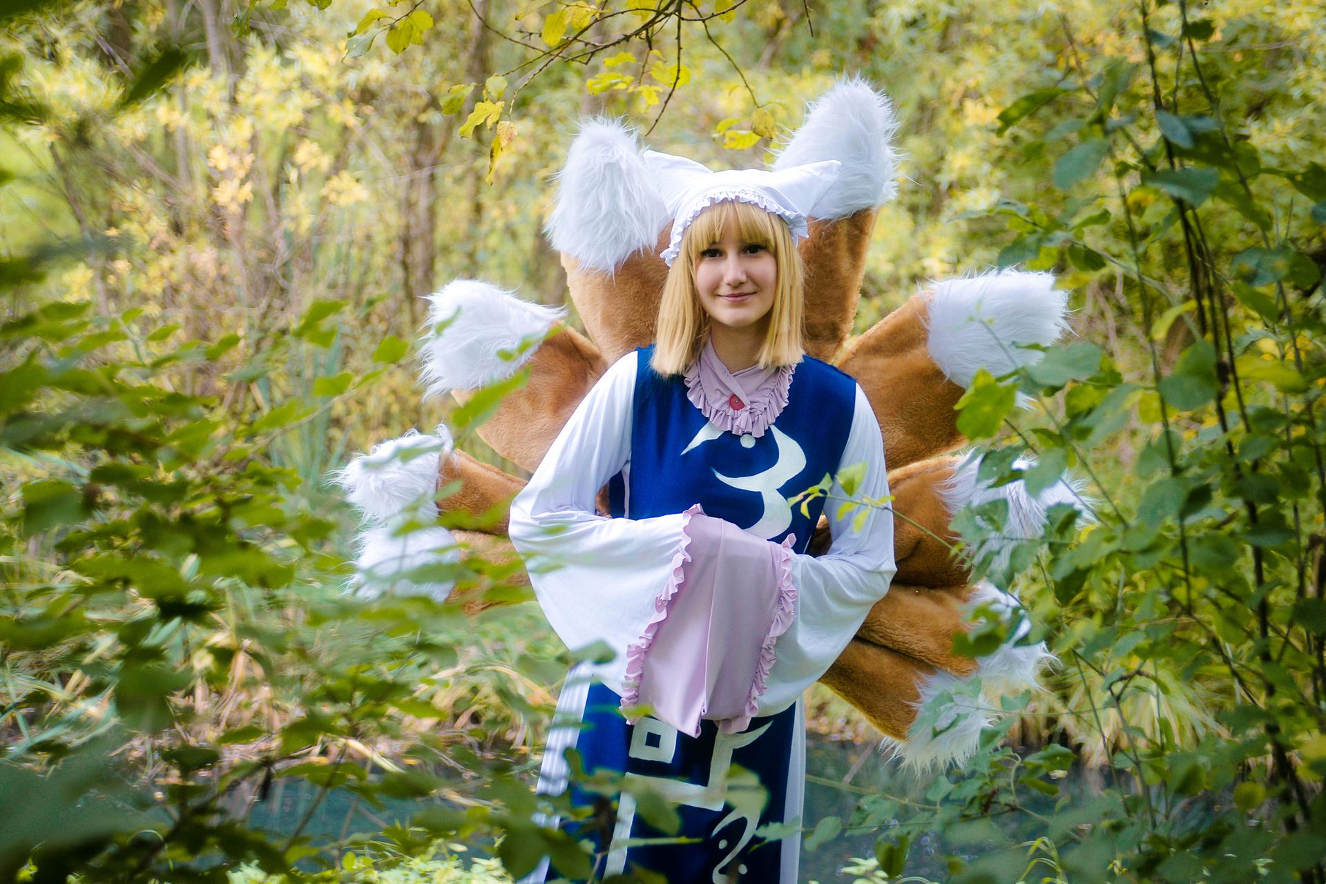 Das Foto zeigt Nika als Ran Yakumo – das ist eine Figur des japanischen Spiele- Projektes „Touhou“.