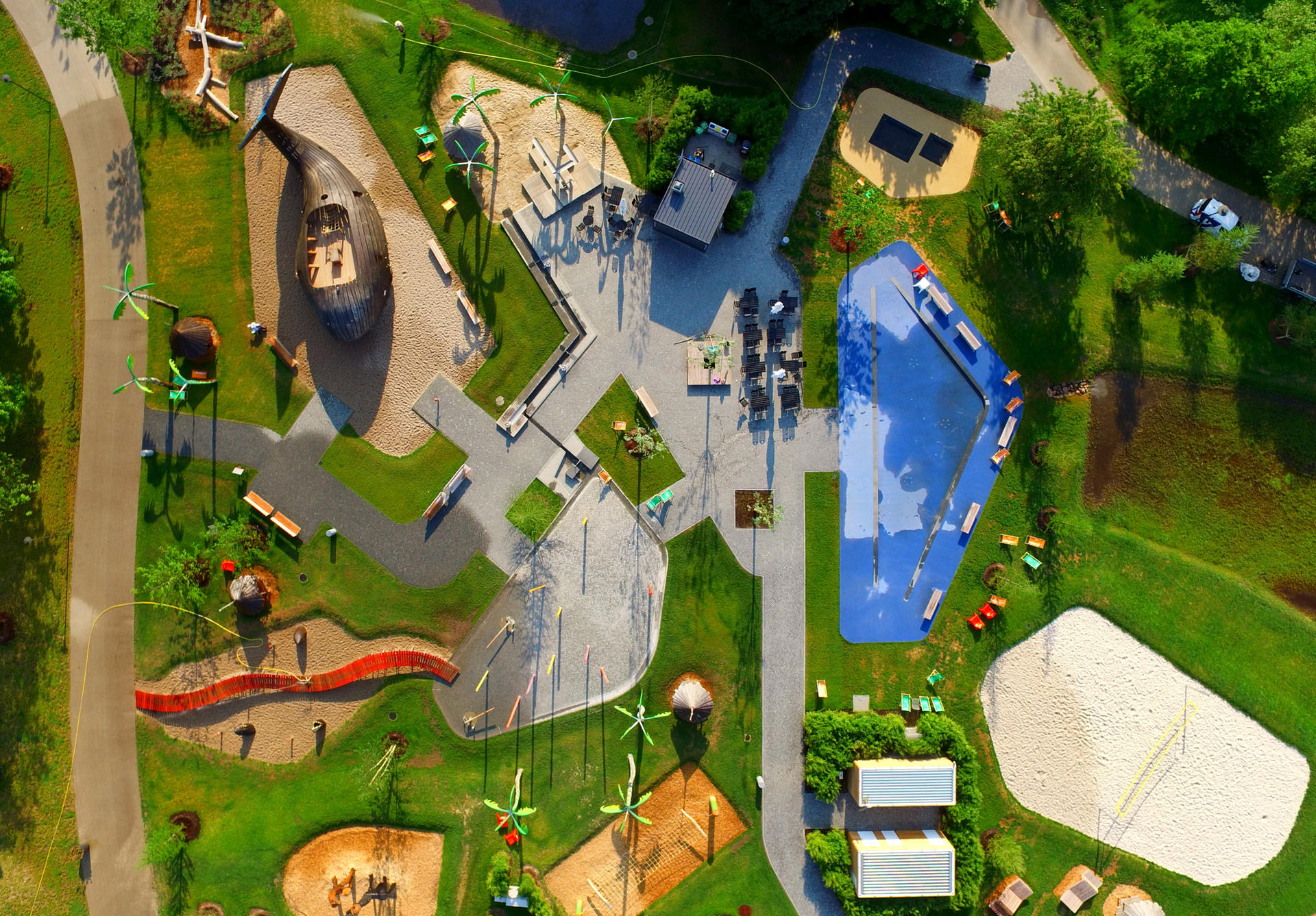 Der Wasserspielplatz "Konrad reitet in die Südsee".