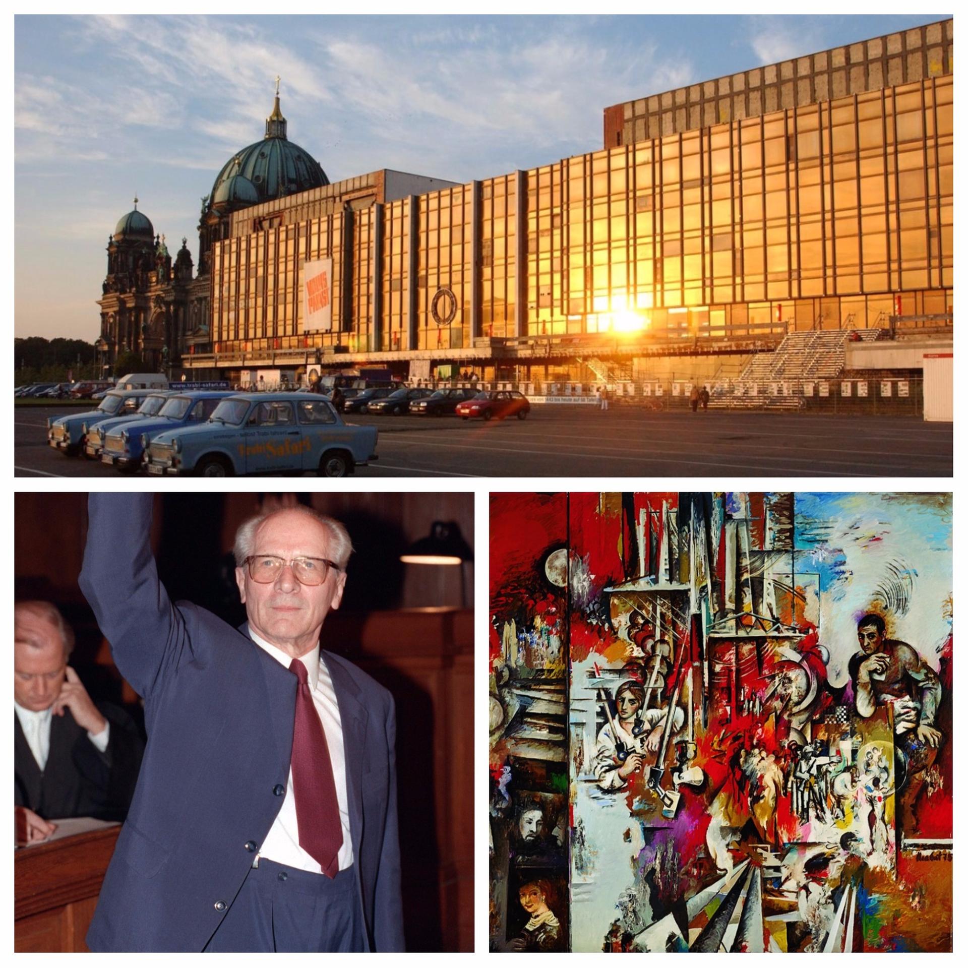 Image - Palast der Republik: Erich Honecker: Seine Ölgemälde in der DDR-Volkskammer
