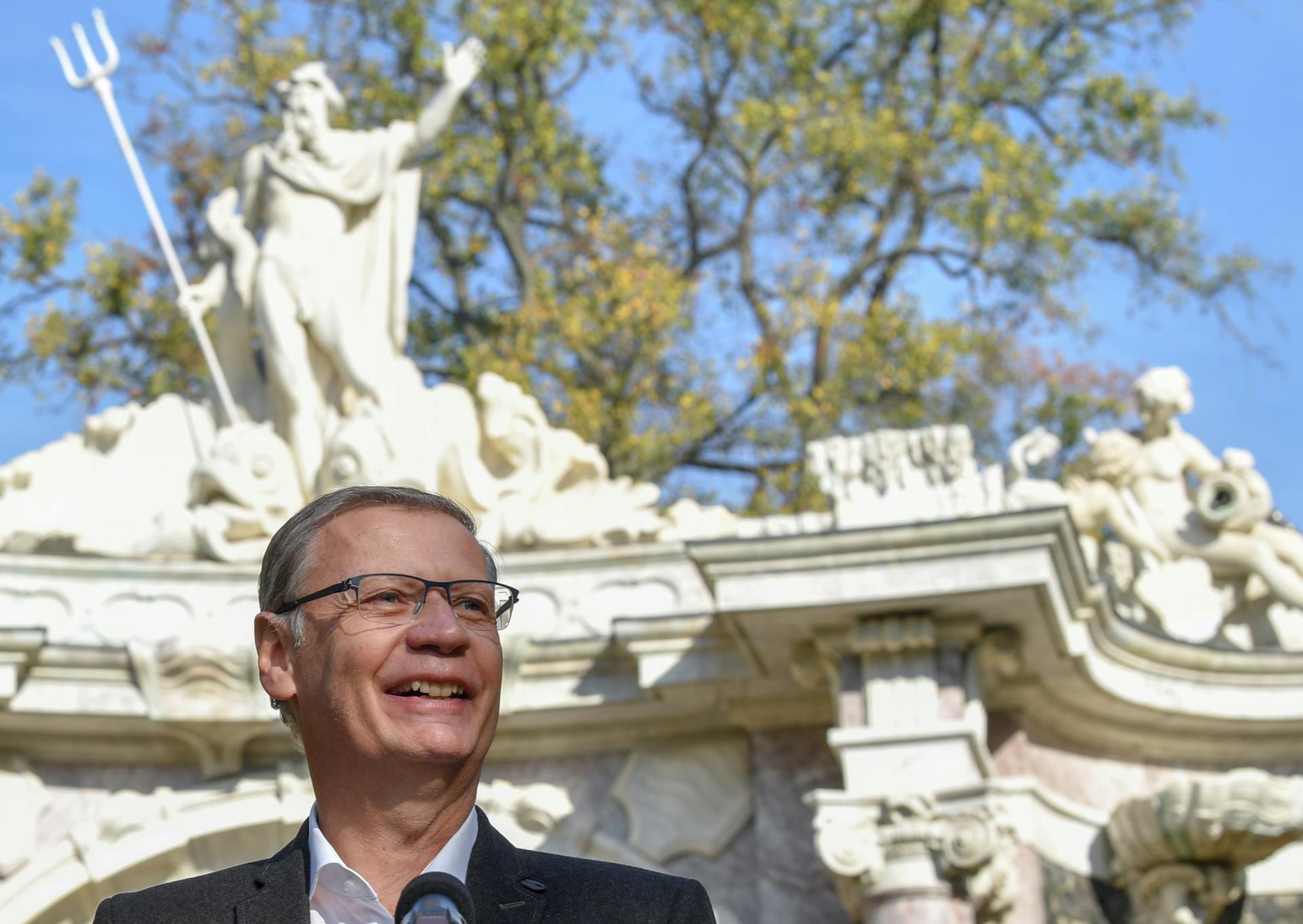 Neptungrotte in Potsdam: Dank Günther Jauch sprudelt’s wieder im Park Sanssouci