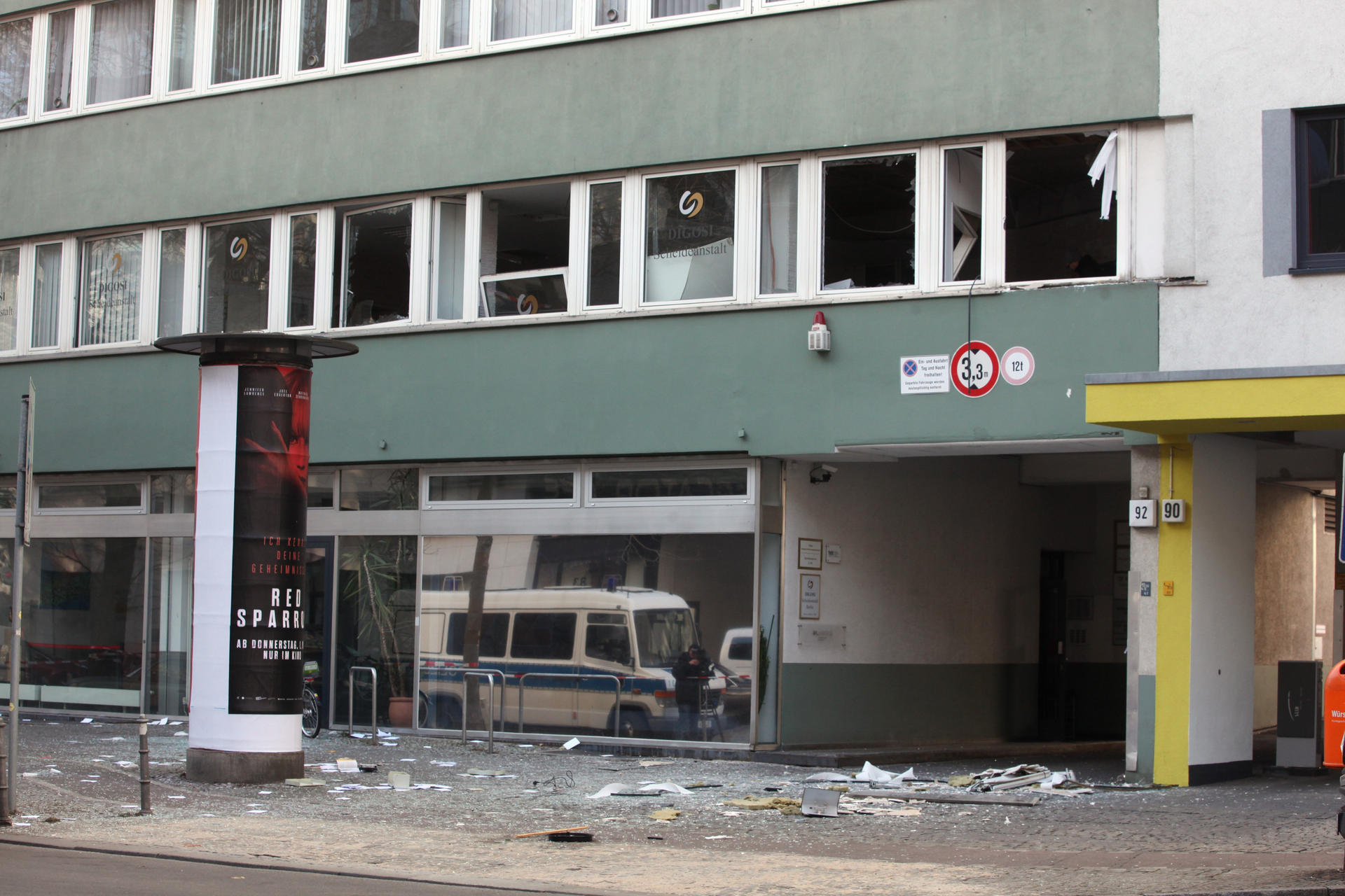 Der Tatort bei Tageslicht.