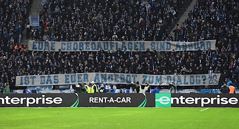 Frust bei den Ostkurvenfans.