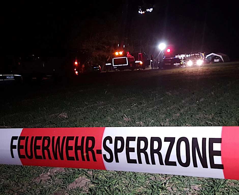 Polizei und Feuerwehr in Premnitz.