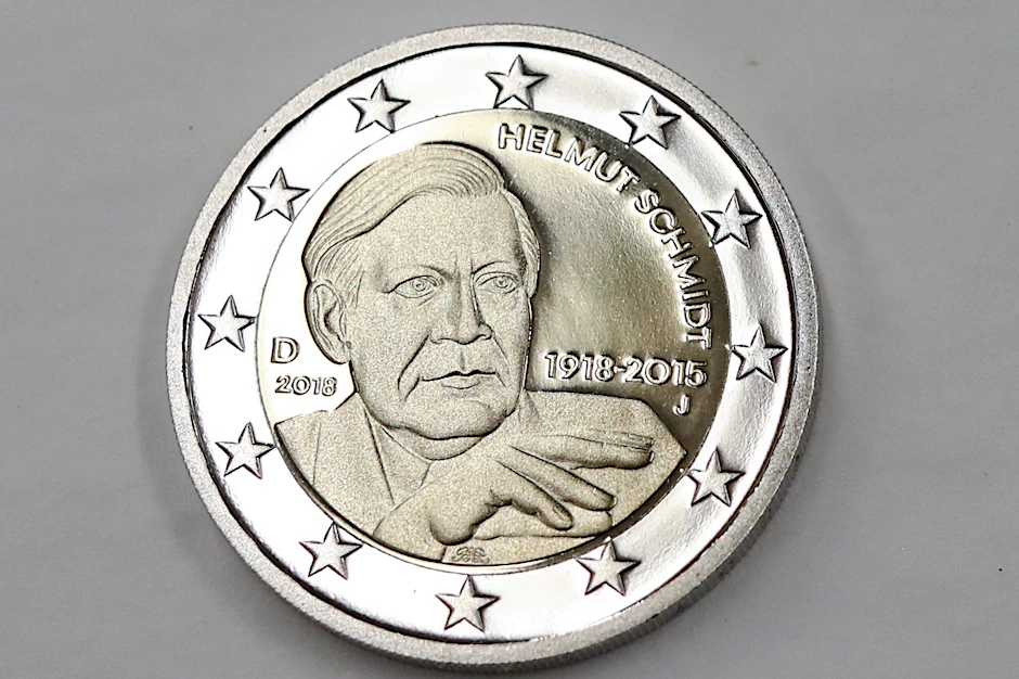 Die Gedenk-Münze von Helmut-Schmidt