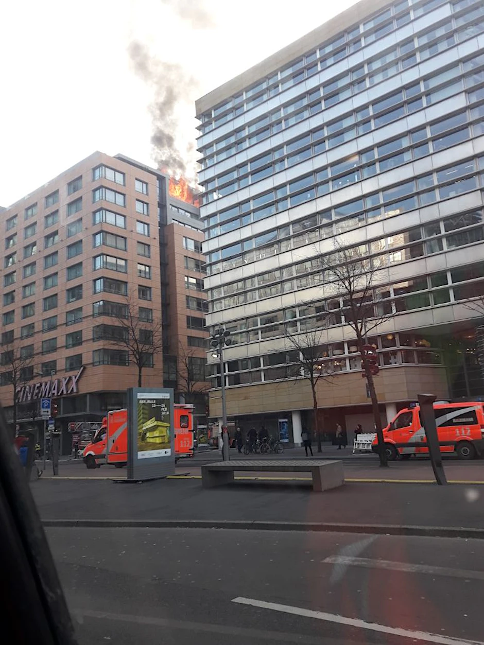 Das brennende Mandala am Potsdamer Platz.