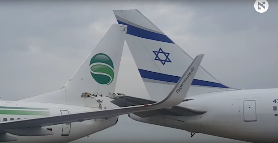 Am Mittwochmorgen stießen zwei Flugzeuge auf dem Flughafen Ben Gurion zusammen. Eines davon war auf dem Weg nach Berlin.