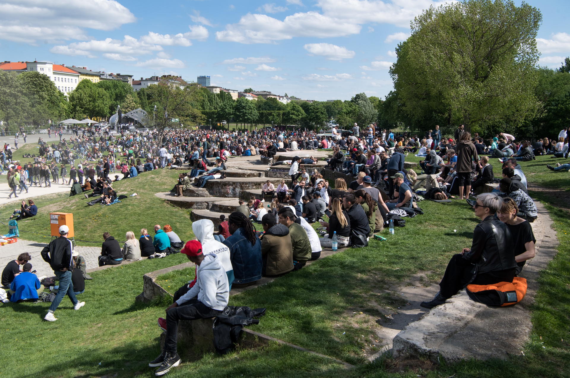 Friedliche Besucher im Görlitzer Park.
