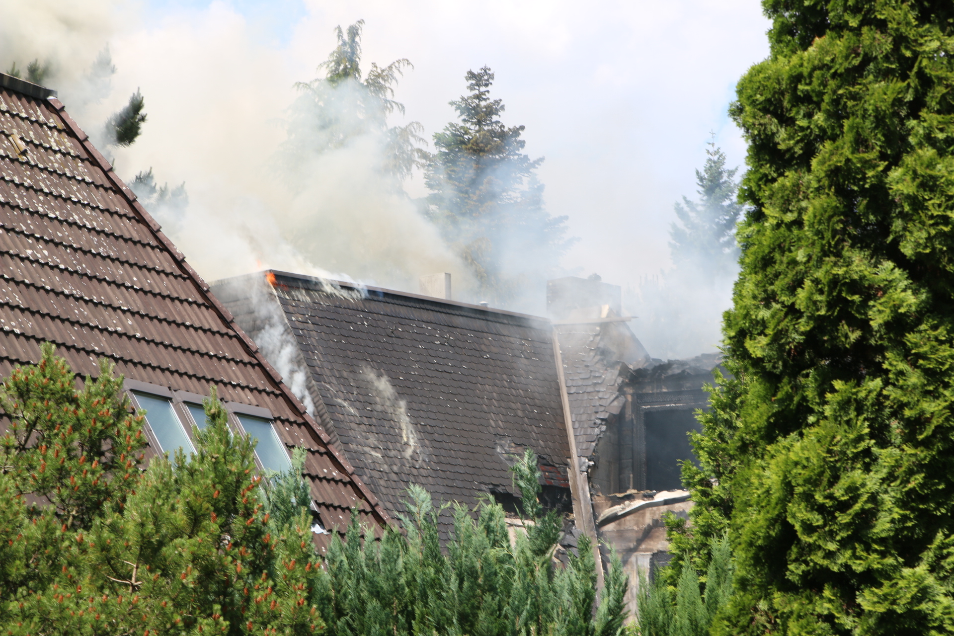 Image - Großbrand in Steglitz: 80 Feuerwehrleute kämpfen mit Löschnägeln gegen Wohnhaus-Inferno