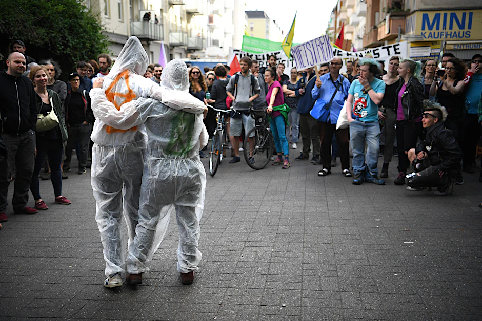 Am Vorabend des 1. Mai war mehr Politik auf der Straße zu sehen.