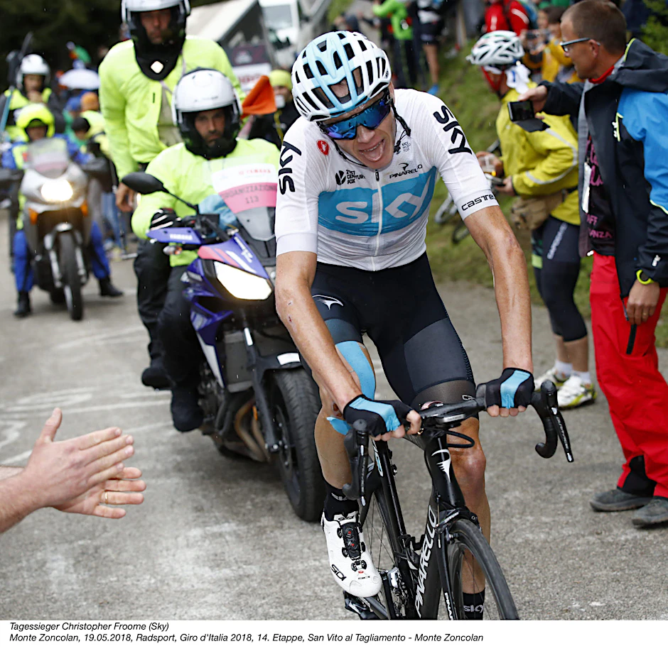 Allein auf weiter Flur! Chris Froome hängte in den Alpen alle ab.