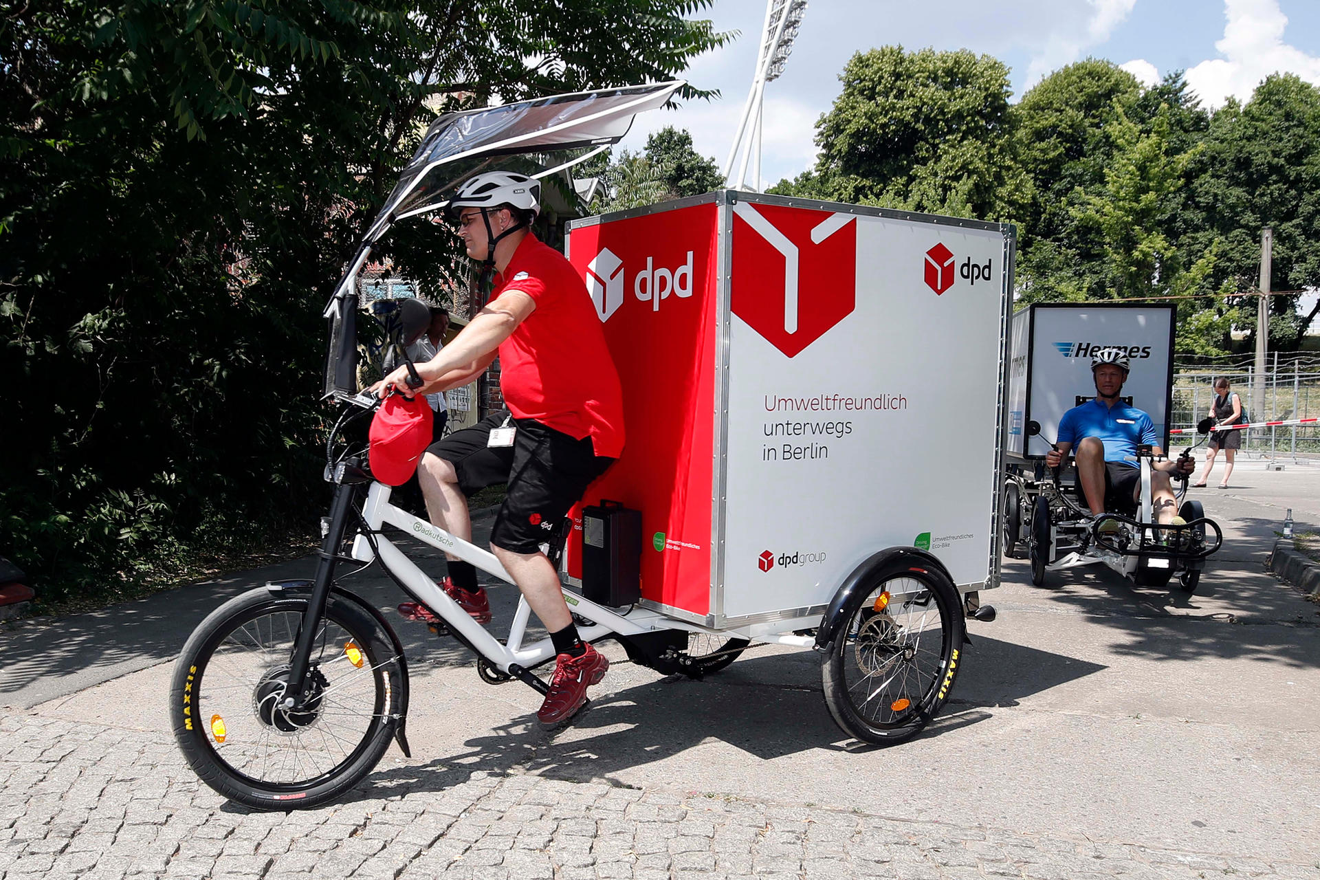 Auch dpd betreibt am Mauerpark einen Umschlagplatz und Lastenräder. 