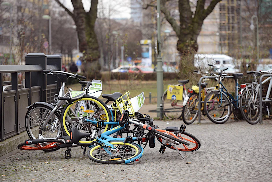 Leihrad-Chaos in Berlin.