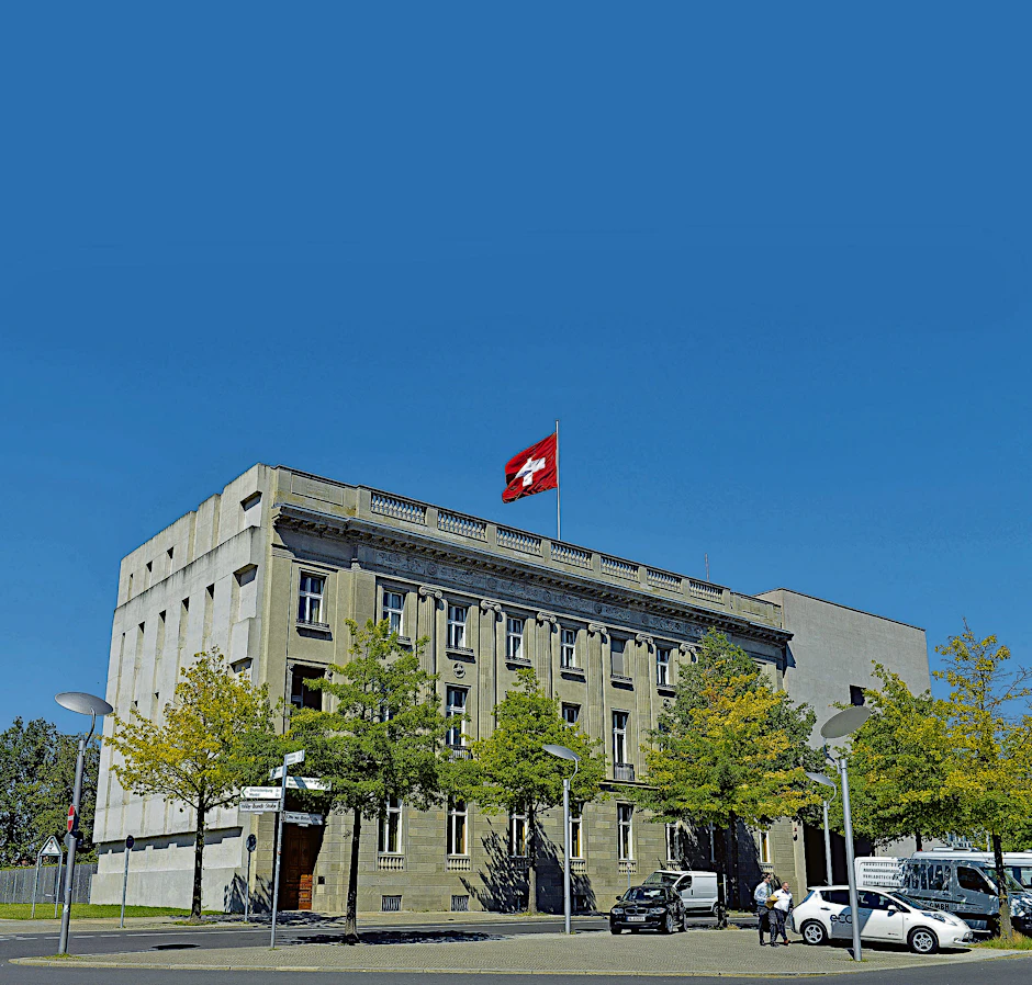 Die Schweizer Botschaft im Parlaments- und Regierungsviertel.