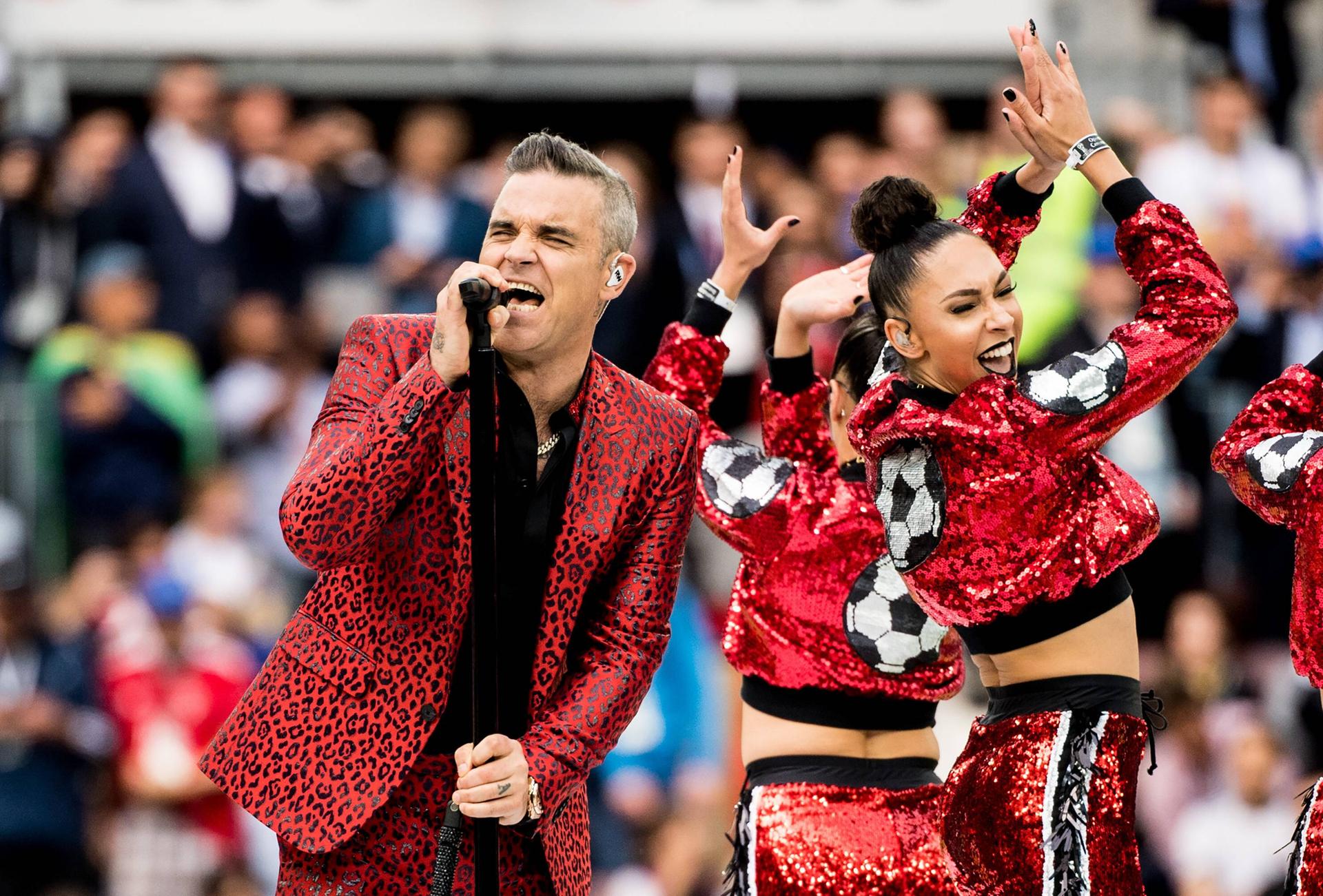 Schreien kann Robbie Williams auch. 