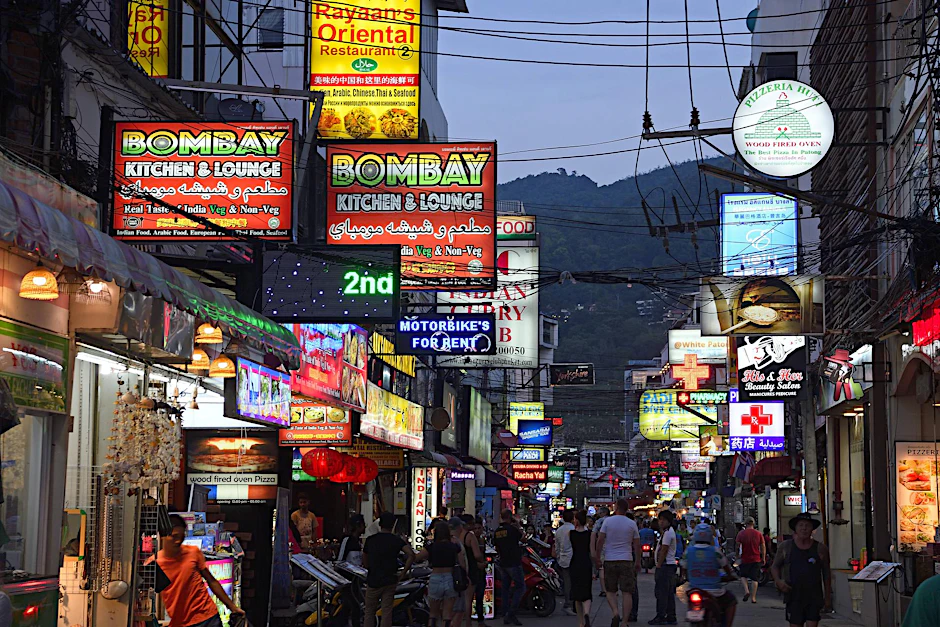 Eine Geschäftsstraße in Phuket