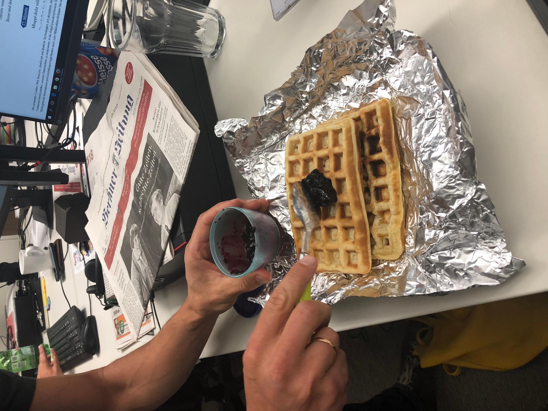 Jetzt erst mal ne Waffel.