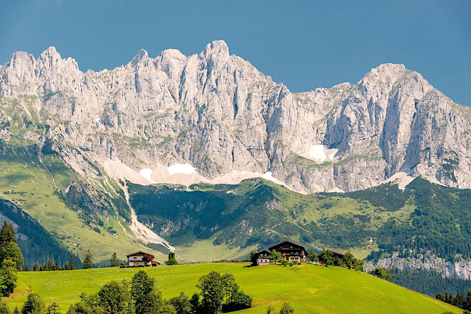 Der Wilder Kaiser bei Kitzbühel.