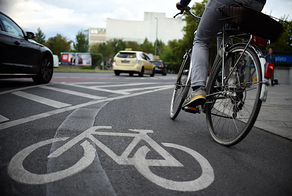 Der Radweg am Moritzplatz.