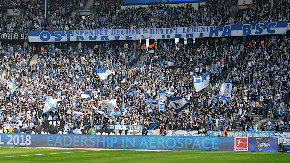 Fans von Hertha BSC.