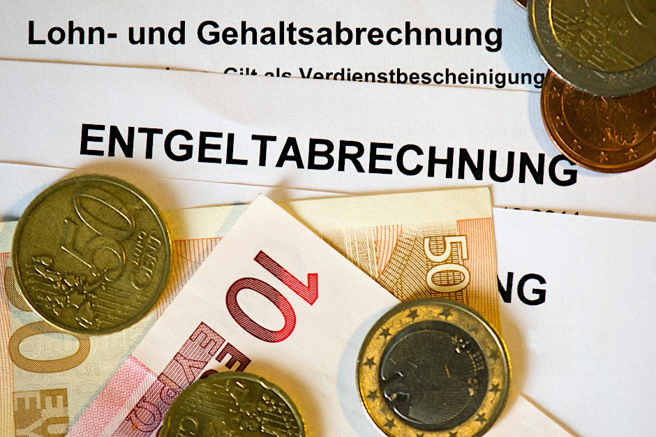Eine Gehaltsabrechnung (Symbolbild).