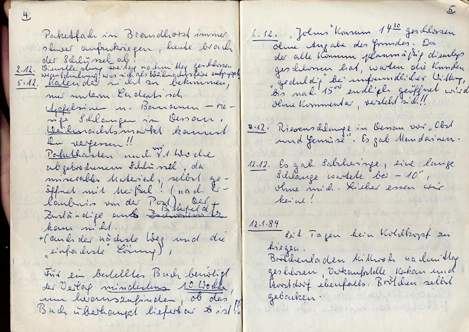 Ingeborg Lüdicke aus Sachsen-Anhalt schrieb auf, was es in den Läden nicht gab. Auszüge finden Sie unten.