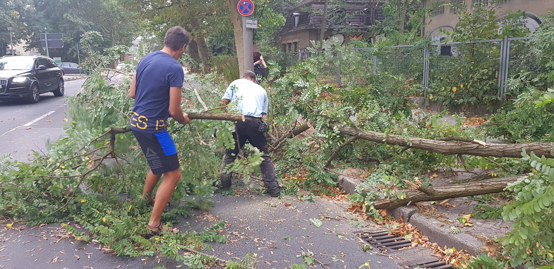 Durch die Orkan-Böen ist ein Baum auf die Straße Alt-Buch gestürzt. Verletzt wurde nach Informationen dieser Zeitung niemand.