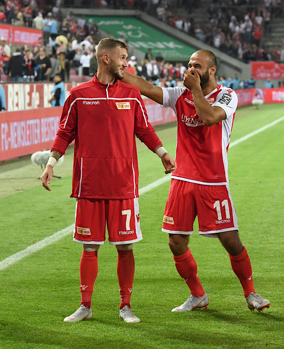 Marcel Hartelm und Akaki Gogia haben mächtig Spaß zusammen.
