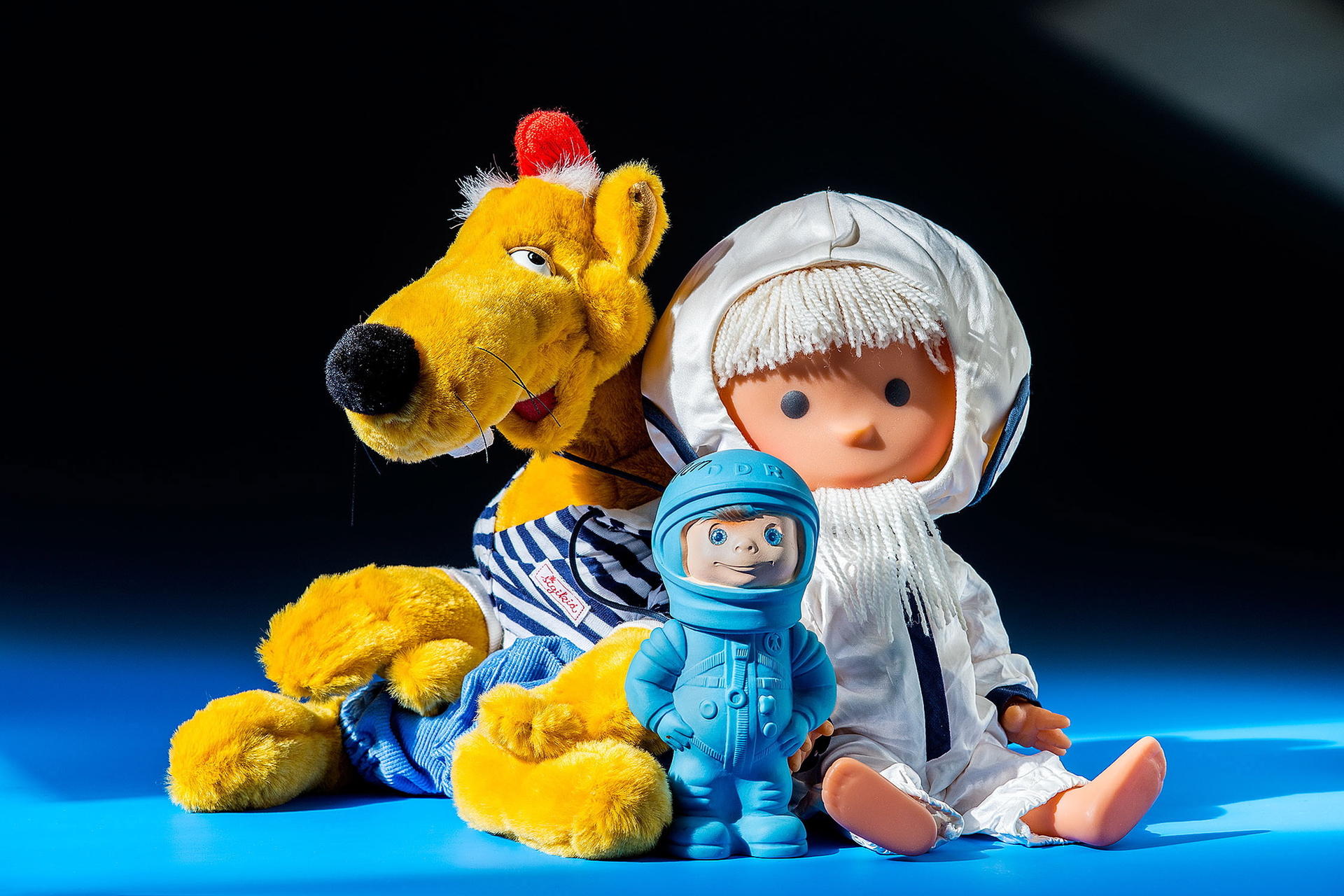 Hein Blöd, Sandmännchen und Gummi-Kosmonaut flogen einst mit ins All. 