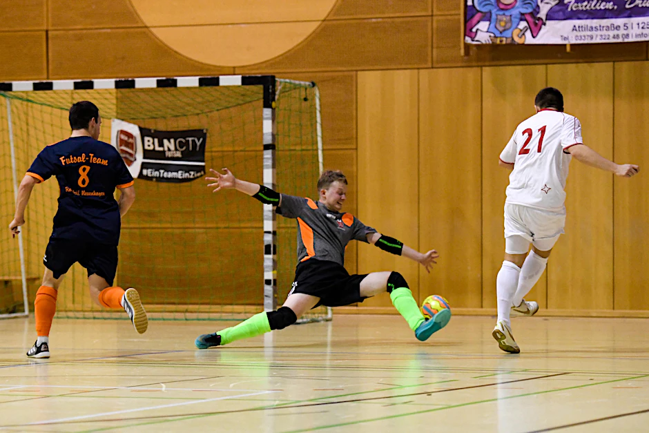 Die Futsal-Spieler in Aktion.